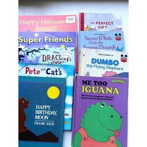 Childrens Books Readers Lot of 9 Illustrated Including Disney& Weekly Reader Boo